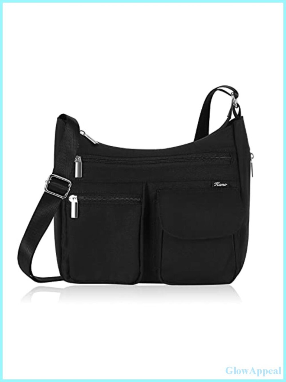 Polyester Crossbody Shoulder Bag Multi-Pocket Travel Purse